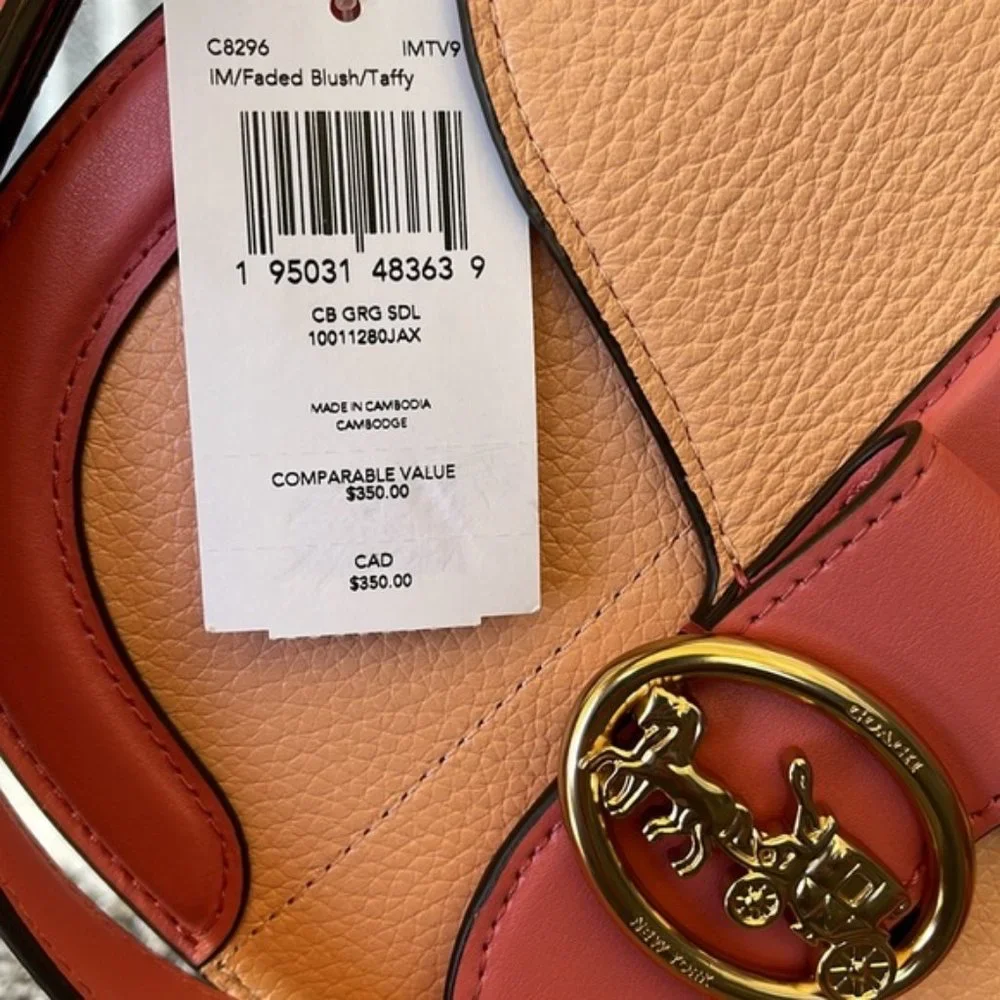 Coach Georgie Saddle Bag In Colorblock - Picture 12 of 16